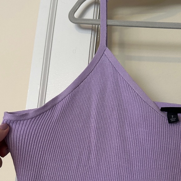 torrid Lavender Ribbed V-Neck Tank - Picture 3 of 7
